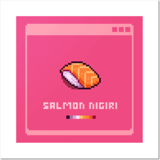 Salmon Nigiri By Kian Pixel Posters and Art